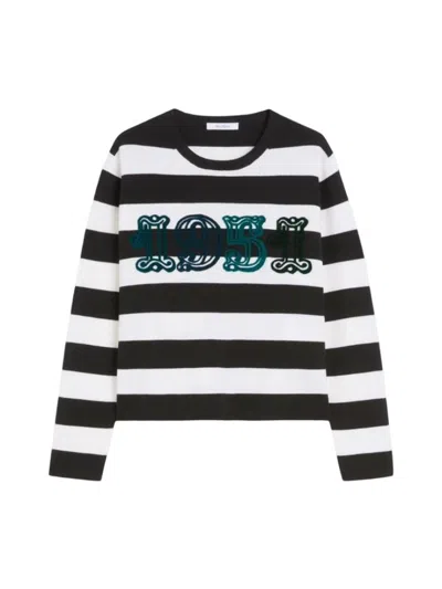 MAX MARA MAX MARA WOOL SWEATER WITH EMBROIDERY