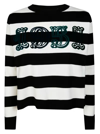 Max Mara Wool Sweater With Embroidery In Multi