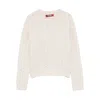 Max Mara Embellished Cable-knit Sweater In Neutral