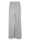 Max Mara Wool Tailored Trousers In Gray