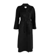 Max Mara Wool Trench Coat In Black