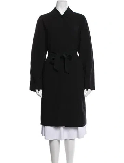 Pre-owned Max Mara Wool Trench Coat In Black