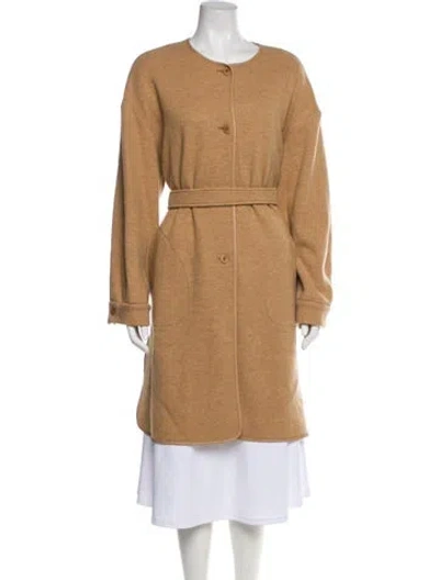Pre-owned Max Mara Wool Trench Coat In Neutral