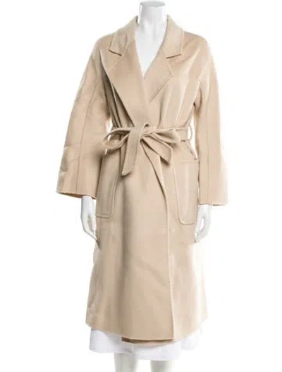 Pre-owned Max Mara Wool Trench Coat In Neutral