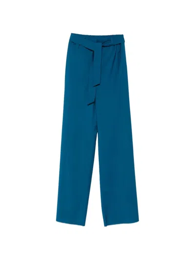 Max Mara Wool Trousers In Blue