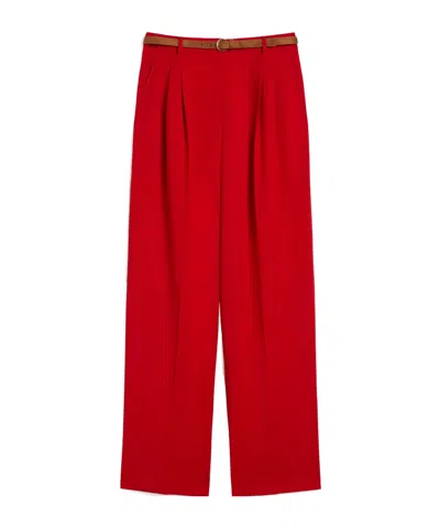 Max Mara Wool Trousers In Brown
