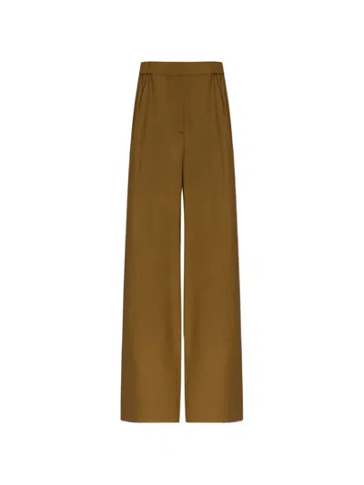 Max Mara Wool Trousers In Brown