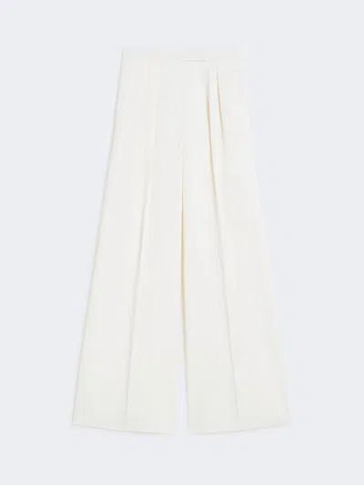 Max Mara Wool Trousers In White