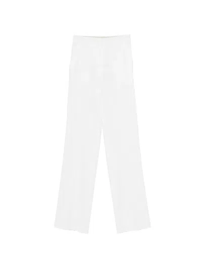 Max Mara Wool Trousers In White