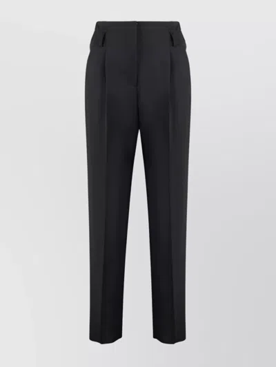 MAX MARA WOOL TROUSERS WITH TAPERED FIT AND PLEATS