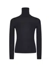 Max Mara Wool Turtleneck In Black