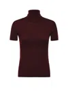 Max Mara Wool Turtleneck In Burgundy
