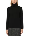 Max Mara Saluto Virgin Wool Turtleneck Sweater In Black