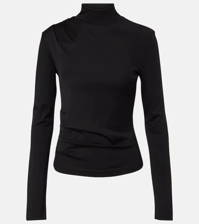 Max Mara Wool Turtleneck Sweater In Black