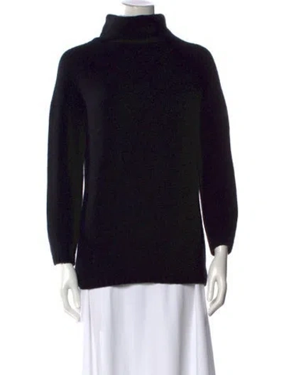 Pre-owned Max Mara Wool Turtleneck Sweater In Black