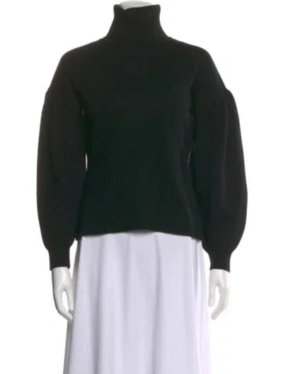 Pre-owned Max Mara Wool Turtleneck Sweater In Black