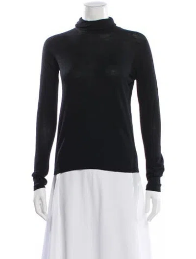 Pre-owned Max Mara Wool Turtleneck Sweater In Black