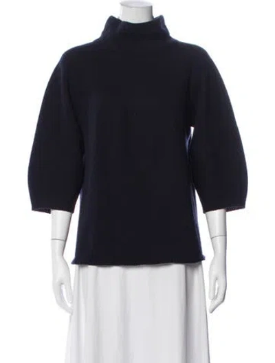 Pre-owned Max Mara Wool Turtleneck Sweater In Black