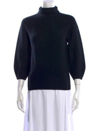 Pre-owned Max Mara Wool Turtleneck Sweater In Black