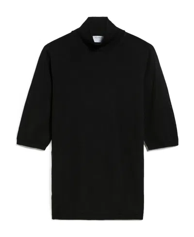 Max Mara Wool Turtleneck Sweater In Black