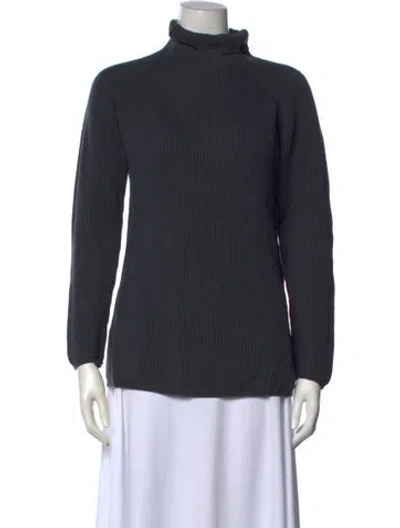 Pre-owned Max Mara Wool Turtleneck Sweater In Blue