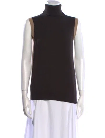 Pre-owned Max Mara Wool Turtleneck Sweater In Brown