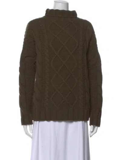 Pre-owned Max Mara Wool Turtleneck Sweater In Brown