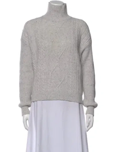 Pre-owned Max Mara Wool Turtleneck Sweater In Gray