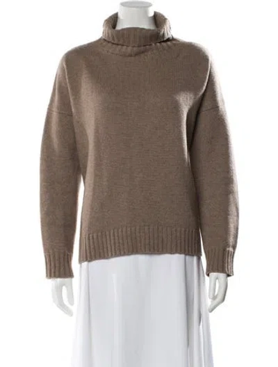 Pre-owned Max Mara Wool Turtleneck Sweater In Neutral