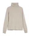 Max Mara Wool Turtleneck Sweater In Nude