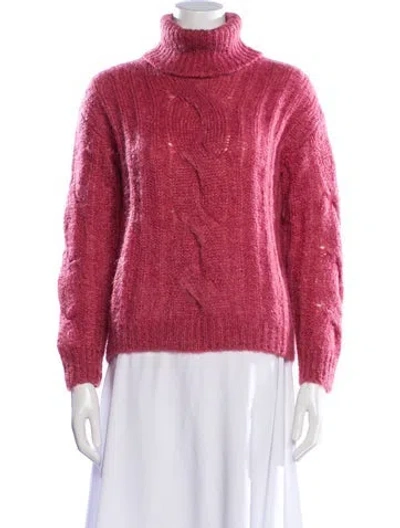 Pre-owned Max Mara Wool Turtleneck Sweater In Pink