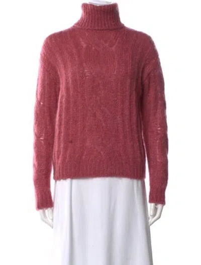 Pre-owned Max Mara Wool Turtleneck Sweater In Pink