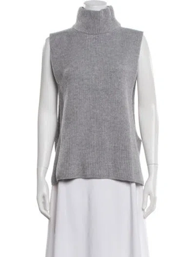 Pre-owned Max Mara Wool Turtleneck Sweater W/ Tags In Gray