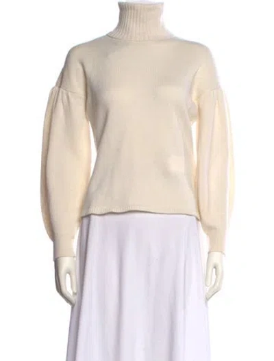 Pre-owned Max Mara Wool Turtleneck Sweater W/ Tags In Neutral
