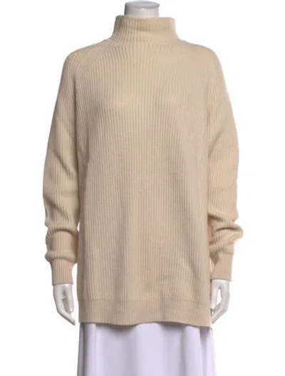Pre-owned Max Mara Wool Turtleneck Sweater W/ Tags In Neutrals