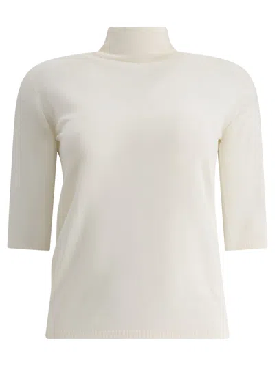Max Mara Wool Turtleneck T-shirts White