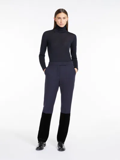 Max Mara Wool Turtleneck In Black