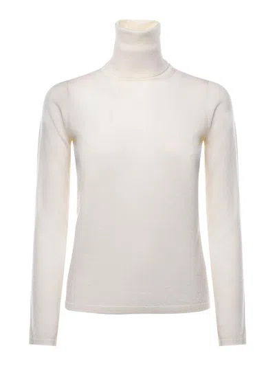 MAX MARA SUÉTER CON CUELLO ALTO - BLANCO