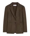 Max Mara Wool Tweed Blazer In Brown