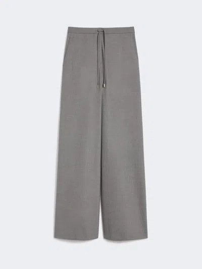 MAX MARA WOOL TWILL DRAWSTRING TROUSERS