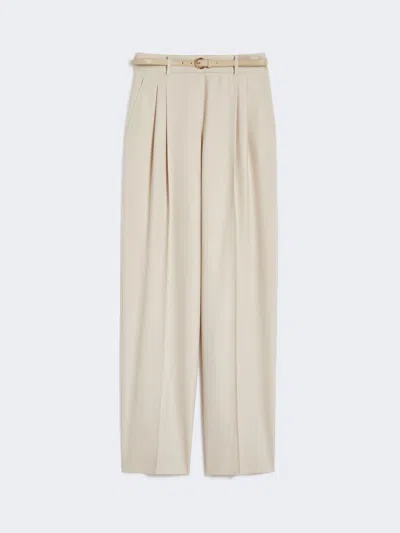 MAX MARA WOOL TWILL TROUSERS