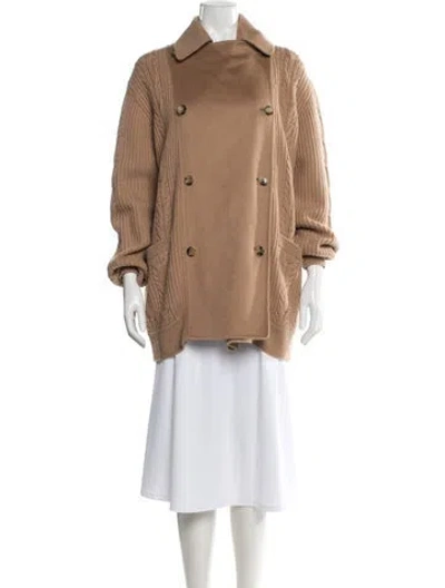 Pre-owned Max Mara Wool Utility Jacket In Brown