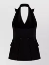 Max Mara Wool Vest With Halterneck And Backless Design