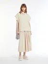 Max Mara Wool, Viscose And Cashmere Gilet In Honey