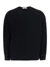 Max Mara Wool V-neck Blouse In Blue