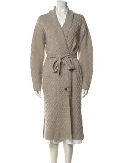 Pre-owned Max Mara Wool V-neck Sweater In Neutral