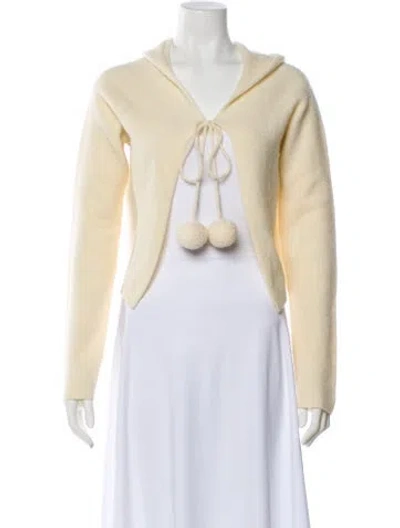 Pre-owned Max Mara Wool V-neck Sweater In Neutral