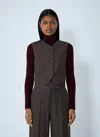 Max Mara Wool Waistcoat In Brown