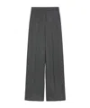 Max Mara Wool Wide-leg Casual Pants In Black