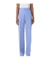 Max Mara Wool Wide-leg Casual Pants In Blue